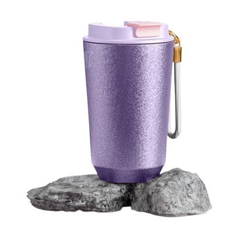 Luxury Pure Titanium Insulated Tumbler with Carry Strap – Portable Straight Cup